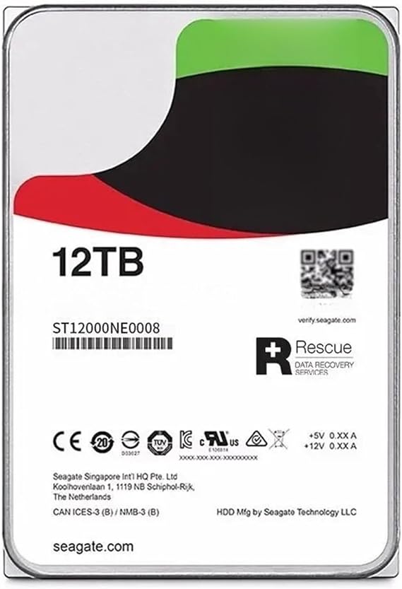Seagate IronWolf Pro ST12000NE0008 - 12TB Hard Drive - 512E Format - SATA 600 - 3.5" - Internal - 7200RPM - 256MB Buffer - The HDDs