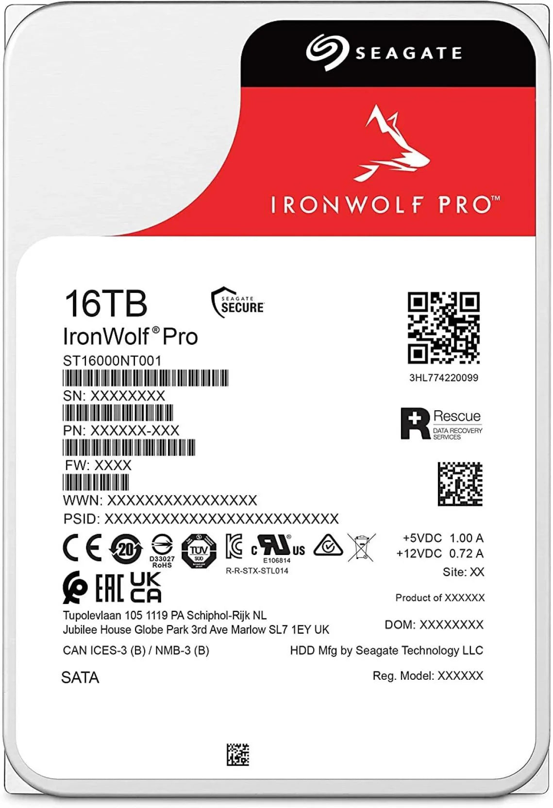Seagate IronWolf Pro ST16000NT001 16TB 7200 RPM 256MB Cache 3.5" Internal Hard Drive - OEM - The HDDs