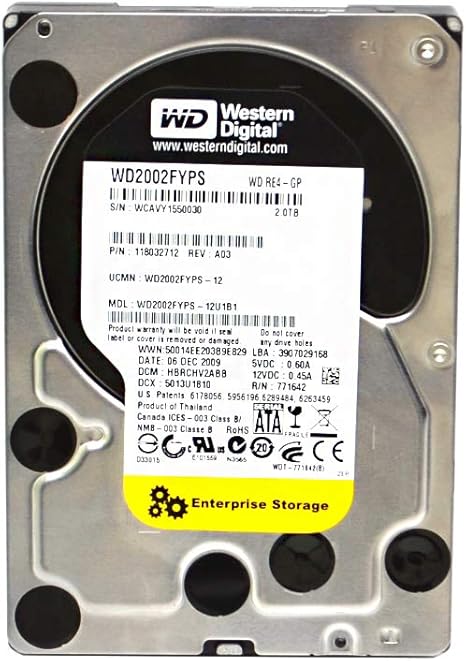 Western Digital - WD2002FYPS - WD RE4 - GP WD2002FYPS 2 TB 3.5 Internal Hard Drive - SATA - 64 MB Buffer - The HDDs