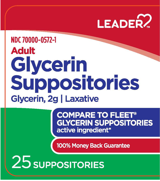 Leader Adult Glycerin Suppository 25 ct