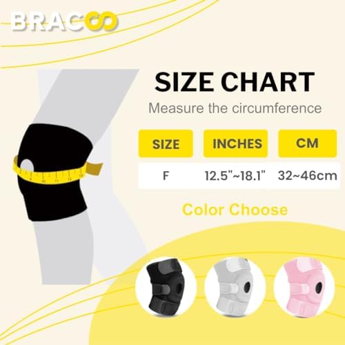 Adjustable Knee Support Brace with Patella Stabilizer – Compression Sleeve for Arthritis, Meniscus Tear, Injury Recovery & Sports (Fits 12.5"–18")