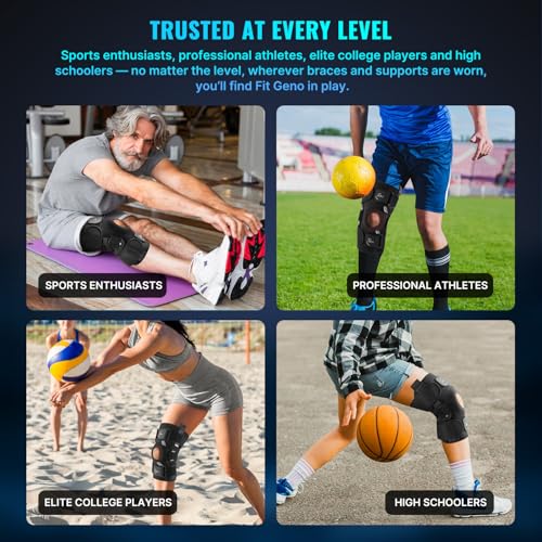 Adjustable Hinged Knee Brace with Dual Side Polycentric Hinges – Open-Patella Support for ACL, PCL, MCL, Meniscus Tear, Arthritis & Surgery Recovery (L/XL)