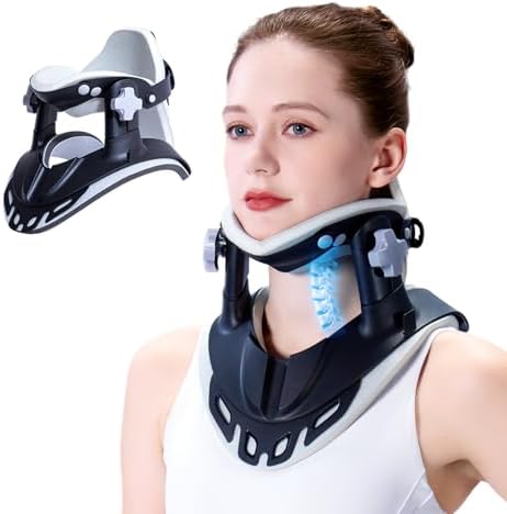 Neck Stretcher Cervical Traction Device – Adjustable Neck Brace for Pain Relief & Spine Alignment, Portable for Home, Office, and Outdoor Use