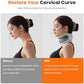 Neck Brace Cervical Collar – Memory Foam & Silicone Support for Cervical Pain Relief, Breathable & Portable, One Size (Space Gray)