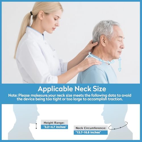 ALPHAY Neck Stretcher Cervical Traction Device – Adjustable Neck Brace for Pain Relief, Decompression, and Cervical Spine Support at Home
