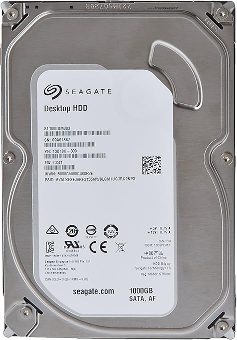 Seagate 1TB Desktop HDD Sata 6Gb/s 64MB Cache 3.5 - Inch Internal Bare Drive (ST1000DM003) - The HDDs