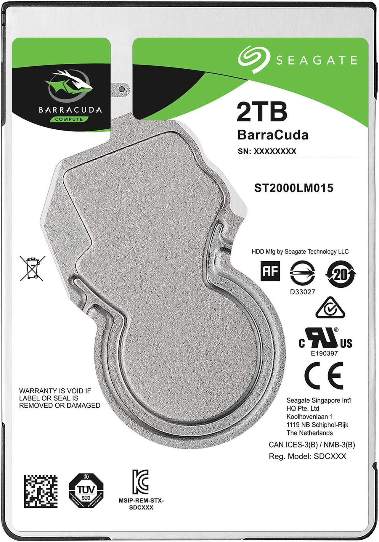 Seagate BarraCuda 2TB Internal Hard Drive HDD – 2.5 Inch SATA 6 Gb/s 5400 RPM 128MB Cache for PC Laptop (ST2000LM015) - The HDDs