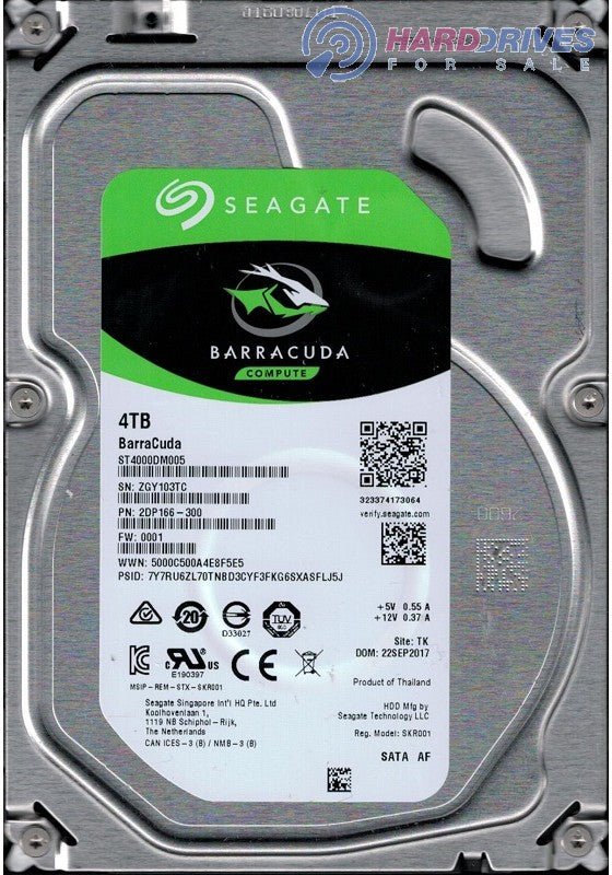 Seagate BarraCuda Internal Hard Drive 4TB SATA 6Gb/s 256MB Cache 3.5 - Inch (ST4000DM005) - The HDDs