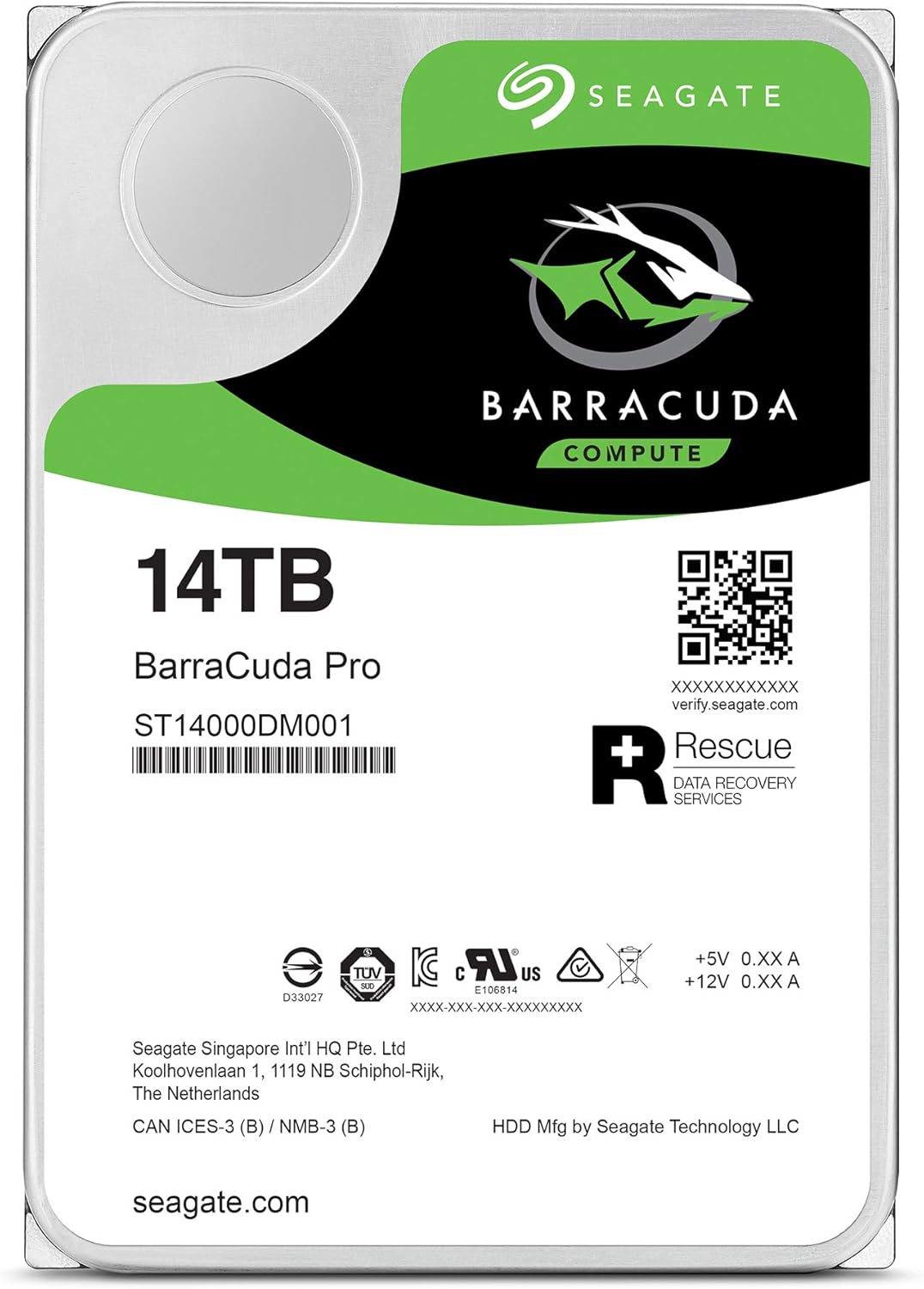 Seagate BarraCuda Pro - 14TB Internal Hard Drive - 3.5 - Inch, SATA 6Gb/s, 7200 RPM, 256MB Cache for Desktop Computer, Data Recovery (ST14000DM001) - The HDDs