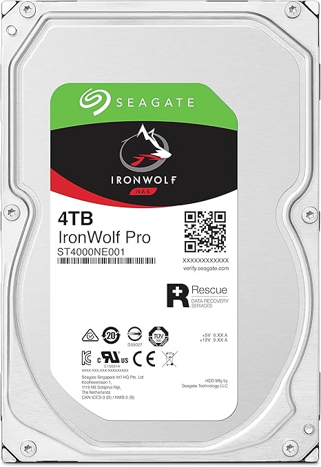 Seagate Iron Wolf Pro ST4000NE001 4 TB Hard Drive - 3.5" Internal - SATA (SATA/600) - The HDDs