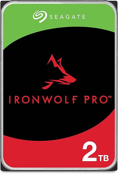 Seagate IronWolf Pro, 2 TB, Enterprise NAS Internal HDD –CMR 3.5 Inch, SATA 6 Gb/s, 7,200 RPM, 256 MB Cache for RAID Network Attached Storage (ST2000NT001) - The HDDs