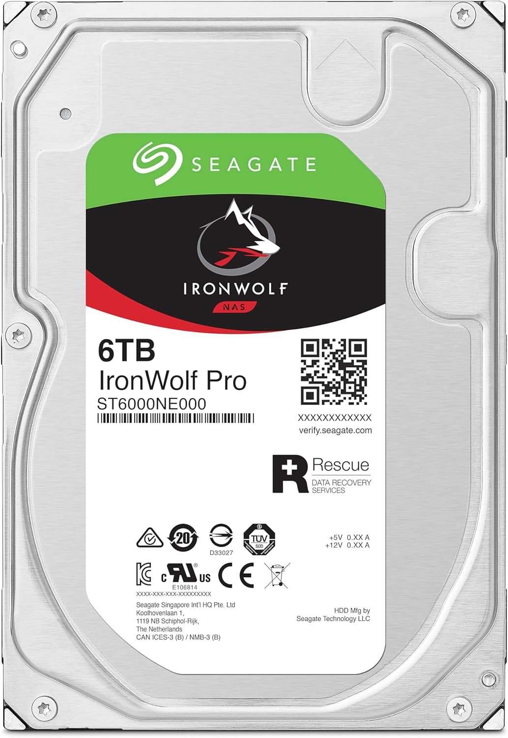 Seagate IronWolf Pro ST6000NE000 6 TB Hard Drive - 3.5" Internal - SATA (SATA/600) - The HDDs