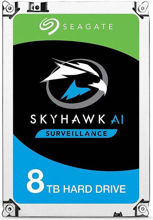 Seagate Skyhawk AI 8TB Video Internal Hard Drive HDD – 3.5 Inch SATA 6Gb/s 256MB Cache for DVR NVR Security Camera System with in - house Rescue Services (ST8000VE001) - The HDDs