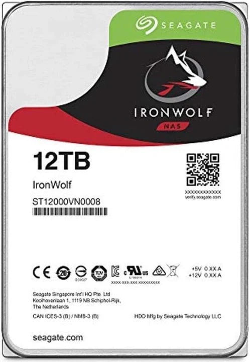 The Seagate IronWolf ST12000VN0008 is a 12TB internal hard drive designed for NAS - The HDDs