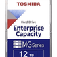 Toshiba MG Series Enterprise 12TB 3.5'' Internal HDD, SATA 6Gbit/s, 7200 RPM, 550TB/year Workload, 24/7 Operation (MG07ACA12TE) - The HDDs