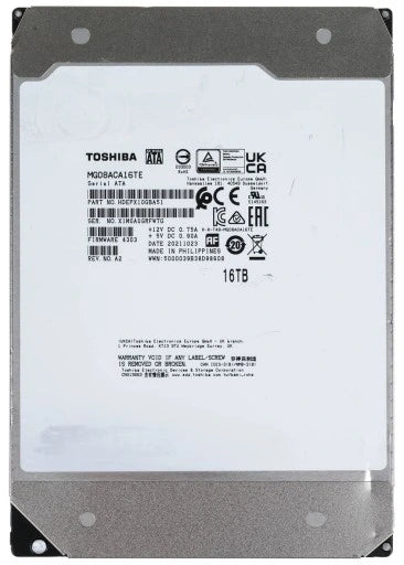 Toshiba MG08ACA16TE 16TB 7200RPM 512e 3.5" SATA Enterprise Desktop Hard Drive - The HDDs
