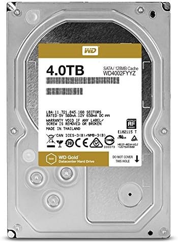 WD Gold 4TB Enterprise Class Hard Disk Drive - 7200 RPM Class SATA 6 Gb/s 128MB Cache 3.5 Inch - WD4002FYYZ - The HDDs