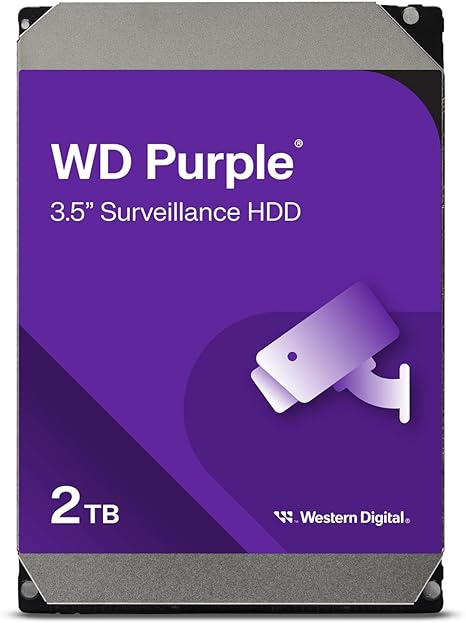 WD Purple 2TB Surveillance Hard Disk Drive - 5400 RPM Class SATA 6 Gb/s 64MB Cache 3.5 Inch - WD20PURX - The HDDs